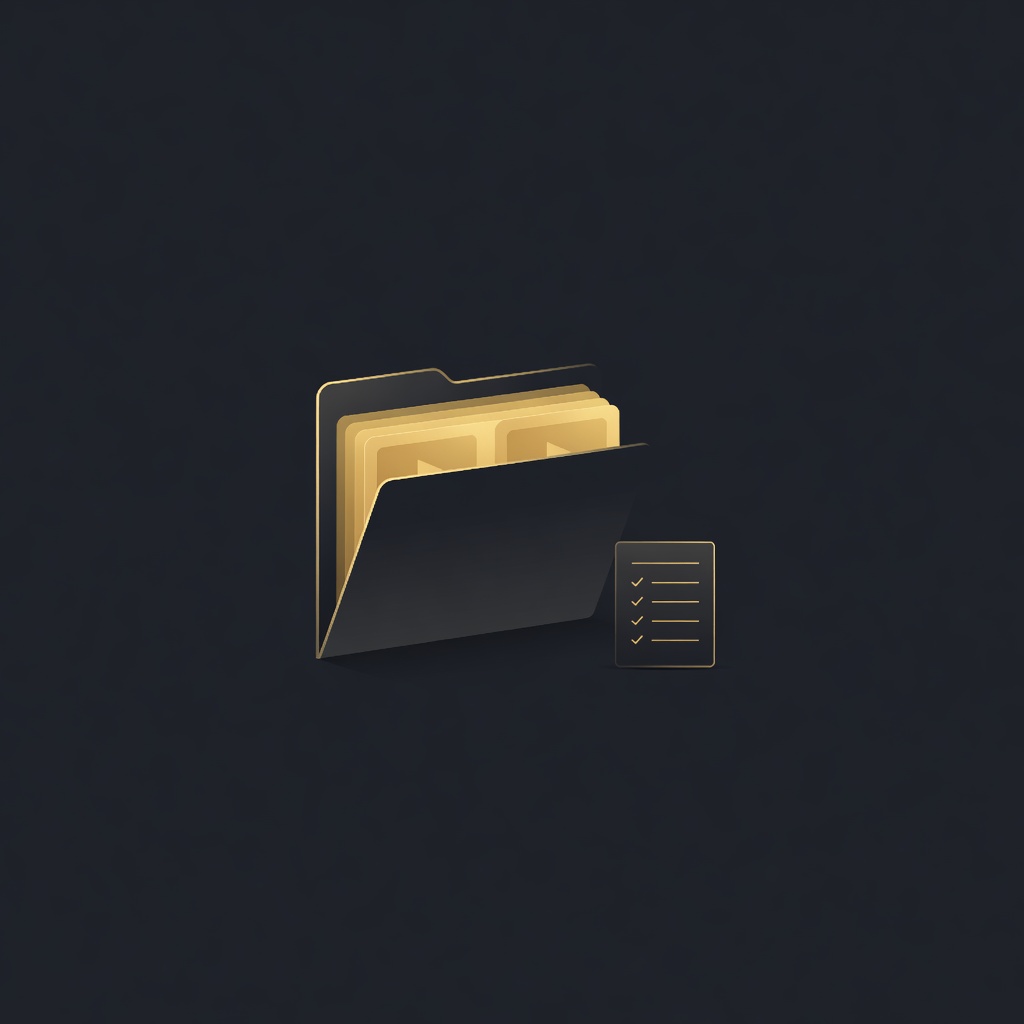 A tidy folder of golden keeper clips with a labelled manifest beside it